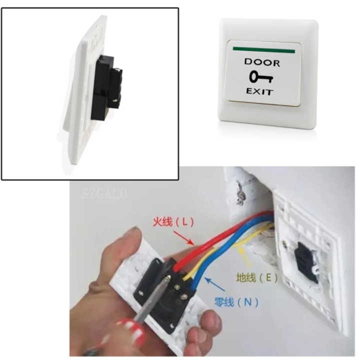 Plastic Door Release Switch Exit Button Access Control With Night Light for Electronic Lock / Access Control System