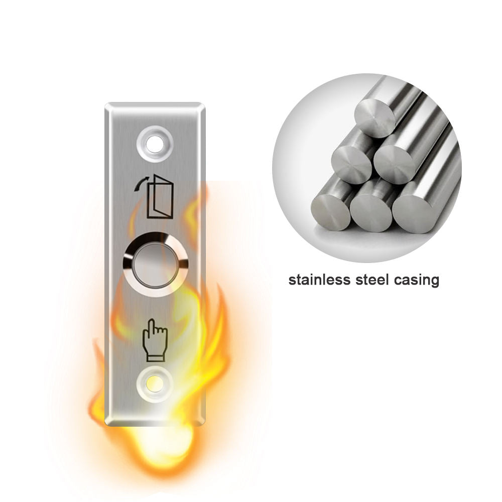 Push Touch Exit Button 12v Smart Door Switch for Access Control System With Led Indication