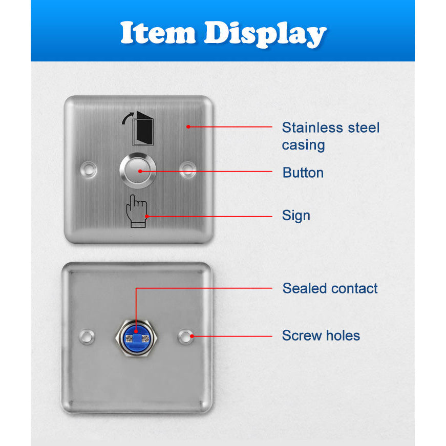 Push Button Access Control System with Stainless Steel Casing for Employee Attendance Management