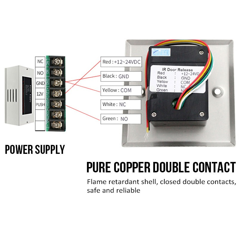 No Touch Exit Button Contactless Infrared Door Button Switch for Access Control