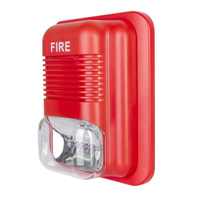 DC12V 24V Emergency Sound And Light Piezo Siren Strobe Fire Alarm SiLights