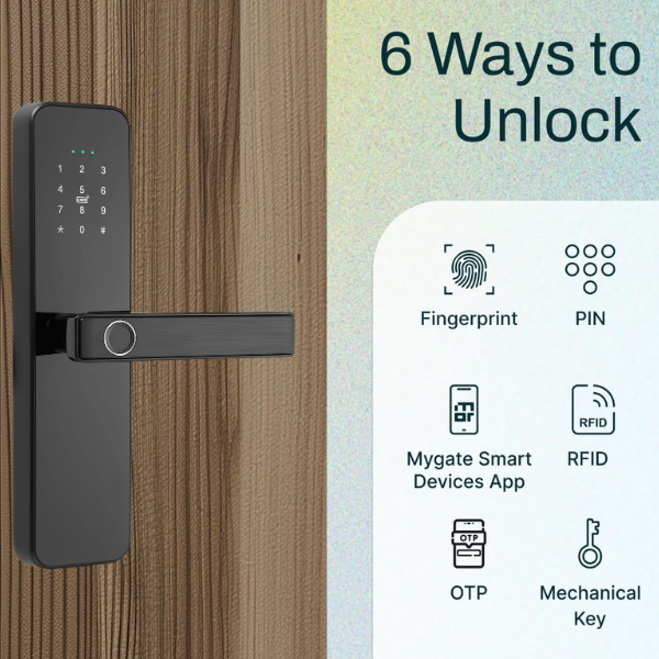 Smart Door Lock KMSDL03 - Keyless Entry & Remote Control, Secure Keyless Access for Wooden Doors