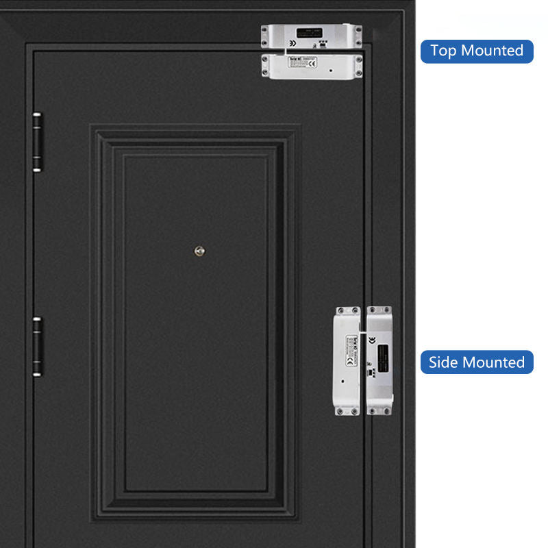 12v Mini Electronic Sliding Bolt Lock Fail Security Electric Drop Bolt Door Lock with Auto Relock Timer