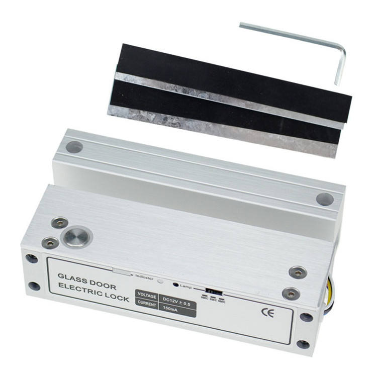 12V Frameless Glass Door Electric Drop Bolt Lock for Home Office Door Lock Access Control System