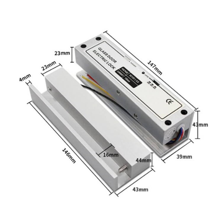 12V Frameless Glass Door Electric Drop Bolt Lock for Home Office Door Lock Access Control System