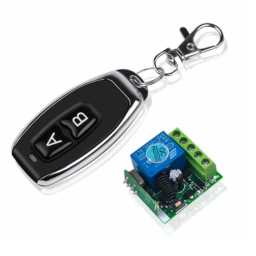 Mini Receiver DC 12V1CH Relay Receiver Module Universal Wireless Garage Door Opener 433 MHz RF Remote Control Switches (R03/RF15)
