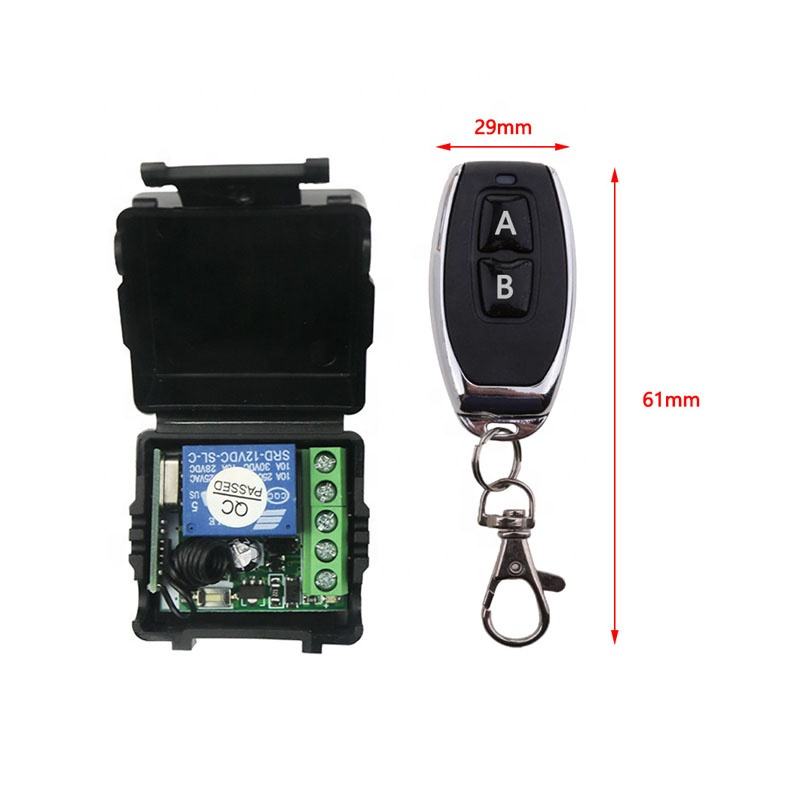 Mini Receiver DC 12V 1CH Relay Receiver Module Universal Wireless Garage Door Opener 433 MHz RF Remote Control Switches (R03/RF18)