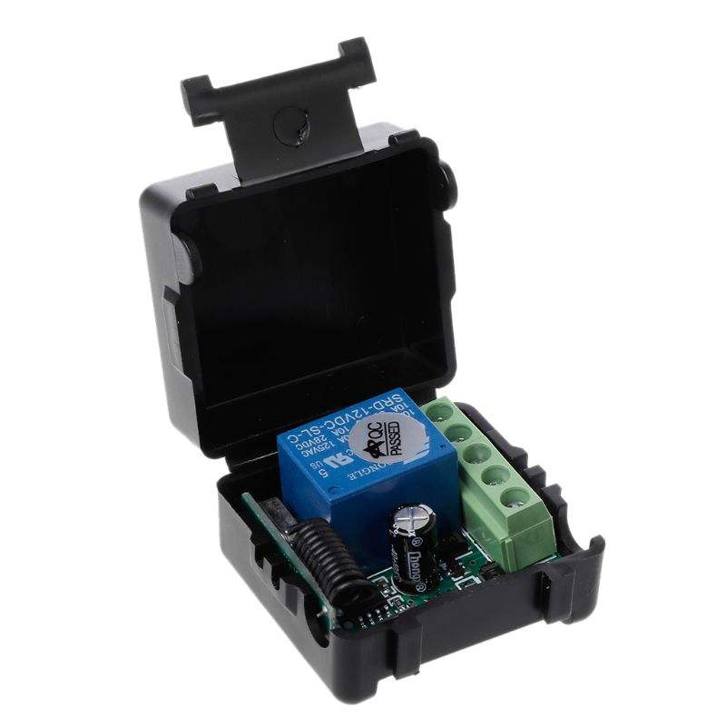 Mini Receiver DC 12V 1CH Relay Receiver Module Universal Wireless Garage Door Opener 433 MHz RF Remote Control Switches (R03/RF18)