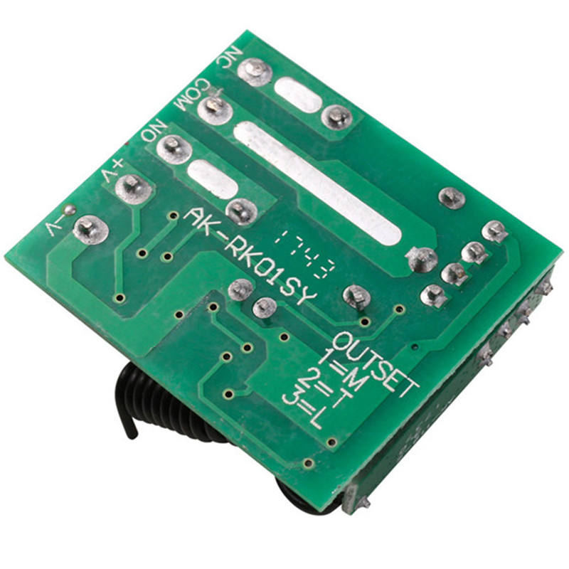 Mini Receiver DC 12V 1CH Relay Receiver Module Universal Wireless Garage Door Opener 433 MHz RF Remote Control Switches (R03/RF18)