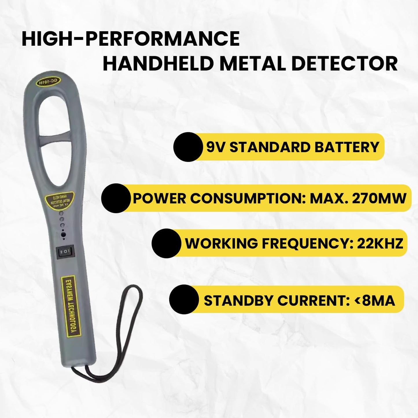 GC-101H Security Inspection Machine Portable Hand Metal Detector