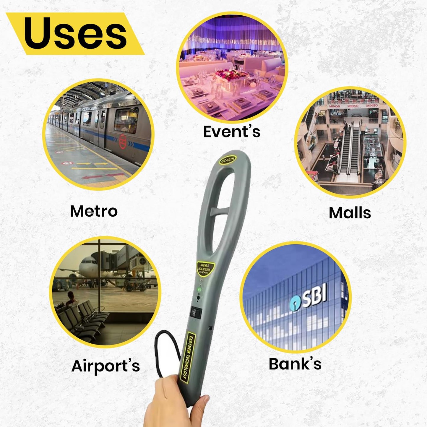 GC-101H Security Inspection Machine Portable Hand Metal Detector