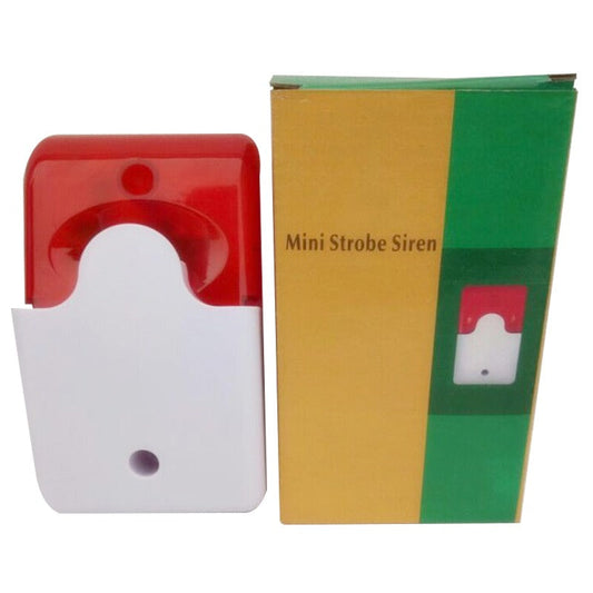 DC9 to 12V Wired Strobe Siren Red Light Sound Flash Buzzer Siren