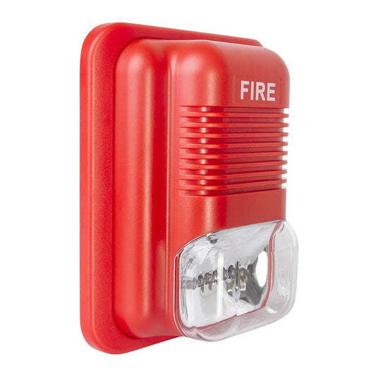 DC12V 24V Emergency Sound And Light Piezo Siren Strobe Fire Alarm SiLights