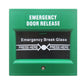 Emergency Break Glass Exit Button (green)