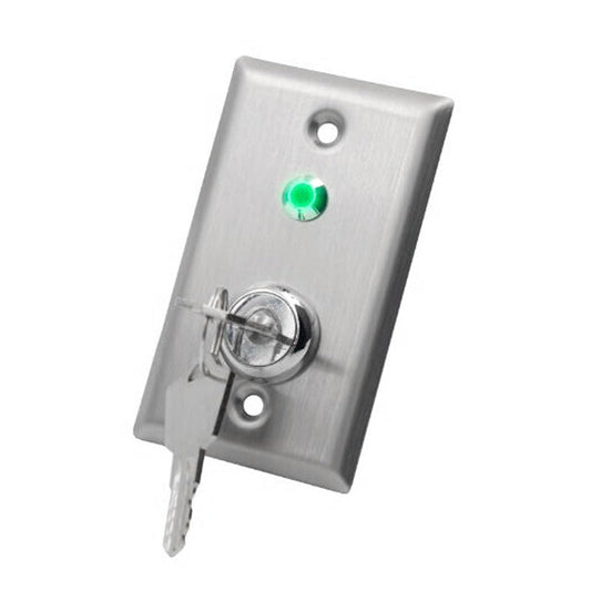 DC 12V Key Switch On-Off Exit Switches Emergency Door Release SPDT for Access Control Panel Mount with Keys