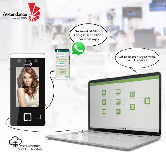 At-Tendance KM039 Biometric Attendance Machine – Multi-Biometric System with Face & Fingerprint Recognition Supports Up to (1,500 Users)