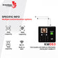 At-tendance KM063 Biometric Attendance Machine – Face & Fingerprint, Time Clock with 2.8" Display Supports Up to 1,500 Users