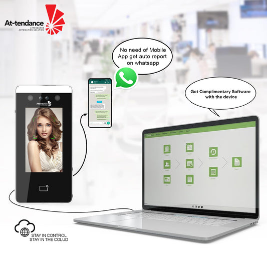 At-Tendance KM072 Attendance Machine - Face Recognition Biometric Machine Supports Up to (1,500 Users)