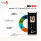 At-Tendance KM903 Cloud-Based Attendance System with Face & Fingerprint Recognition Biometric Machine (1,500 Users) Capacity