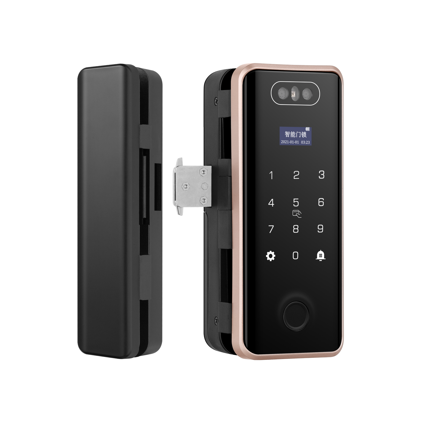 WiFi Fingerprint Alexa Smart Lock Sliding Glass Door Office Smart Digital Door Lock Key Digital Camera Facial Recognition