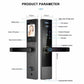 Smart Door Lock KMSDL09 Aluminium Alloy - Fingerprint, Password, Card, Key for Wooden Doors