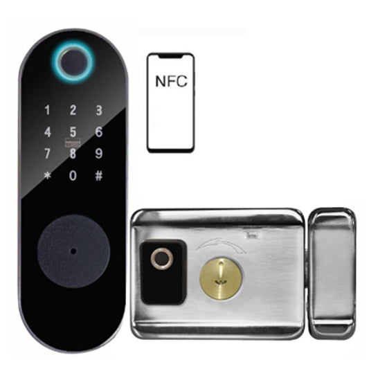 Tuya App waterproof Smart RIM lock for outside door